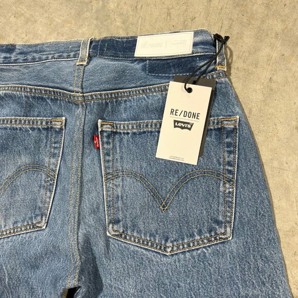 $499 NWT RE/DONE x LEVI'S HIGH RISE STOVE PIPE JEANS SZ 25 - Picture 3 of 7